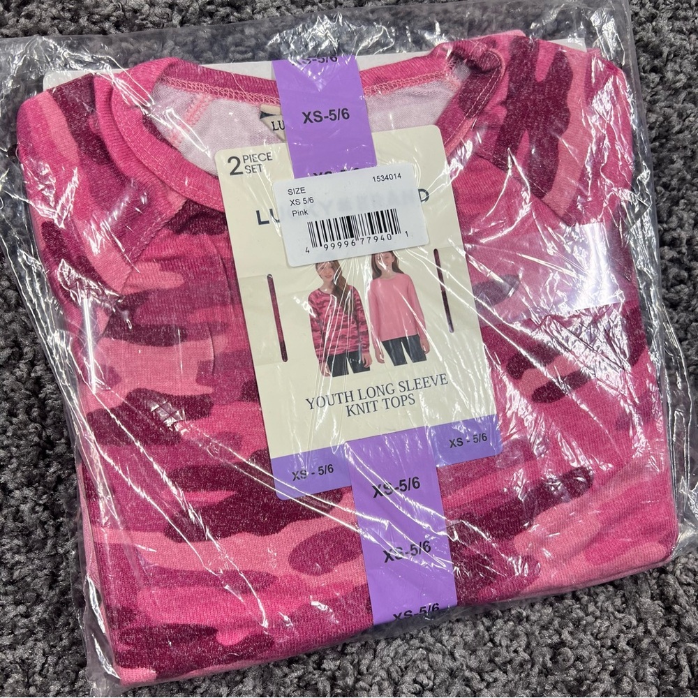 New Lucky Brand XS 5/6 Long Sleeve Tops